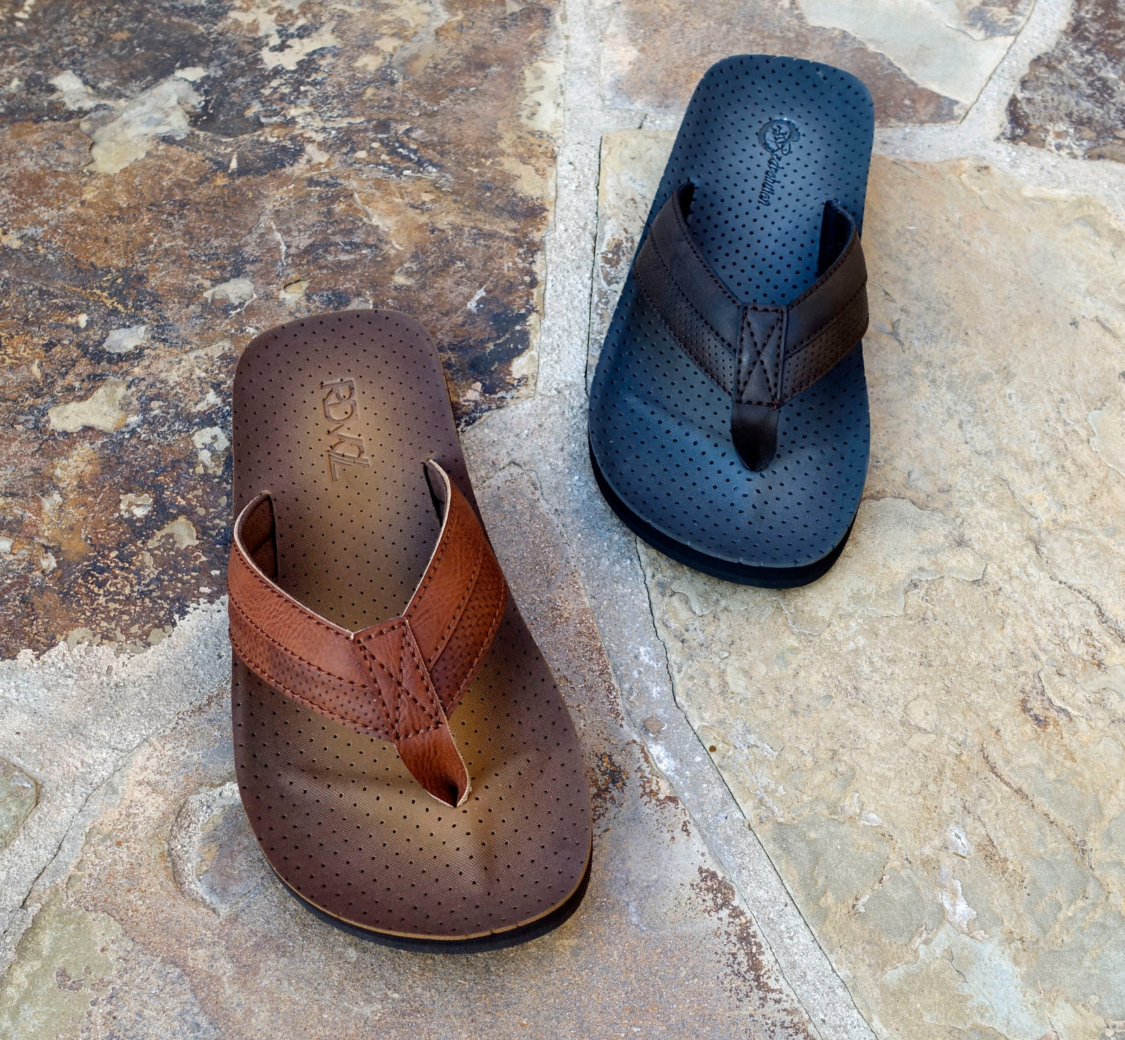 New MEN's RDVOL Casual Beach Sandals Stylish Dressy Flip Flop Comfort --"COVE"