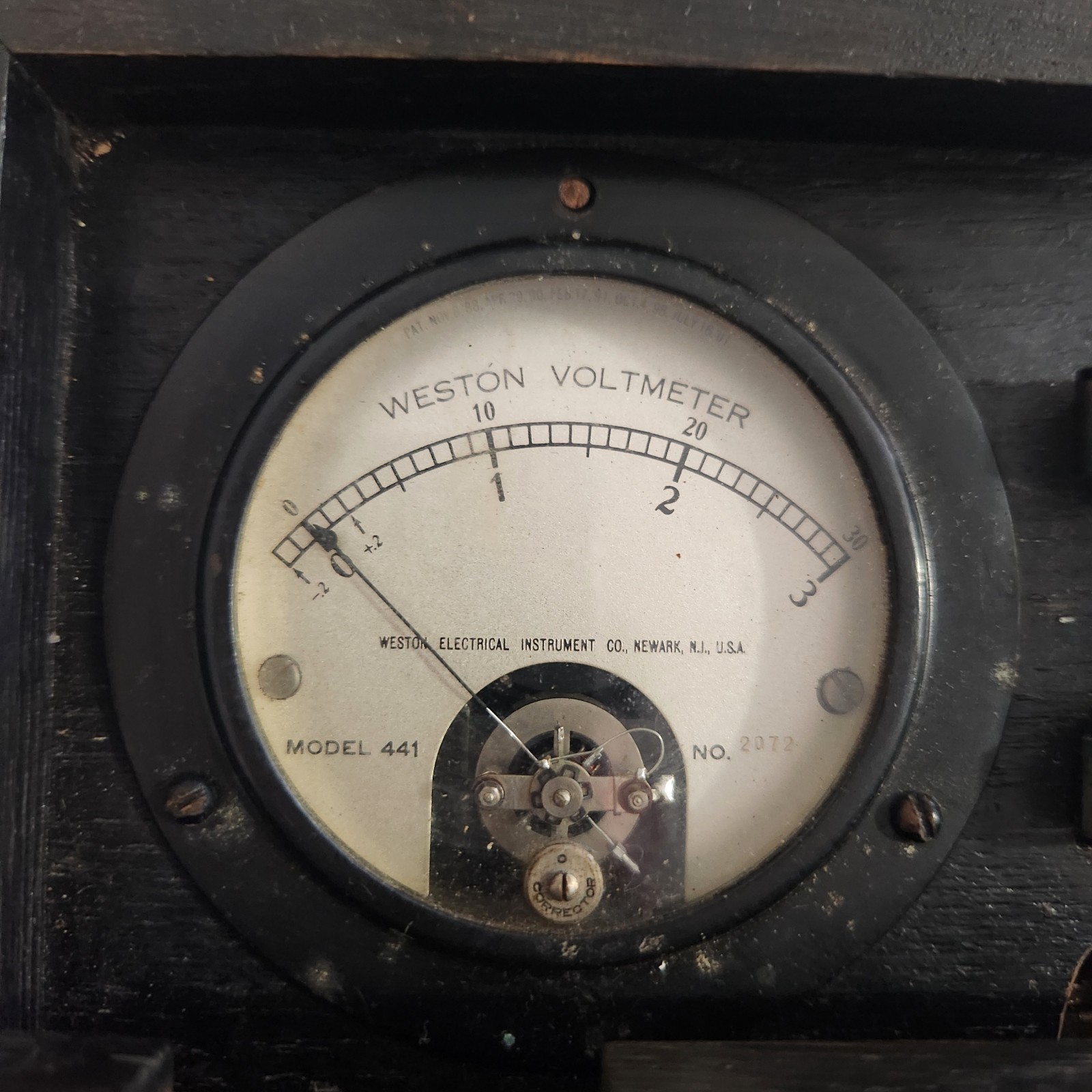 Antique Weston Electrical Instruments Co. Model 441 Voltmeter-Ammeter No. 2072