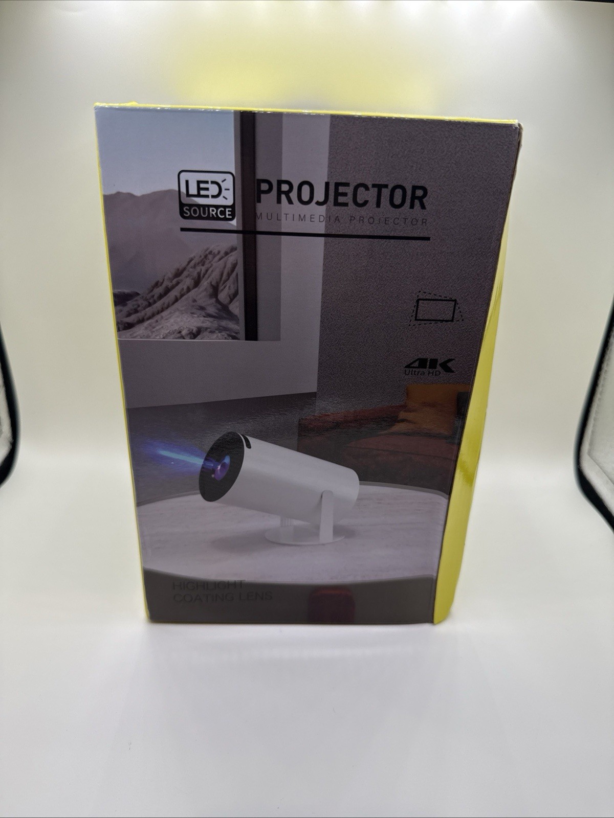 Multimedia Projector Highlight Coating Lens LED Source 4K