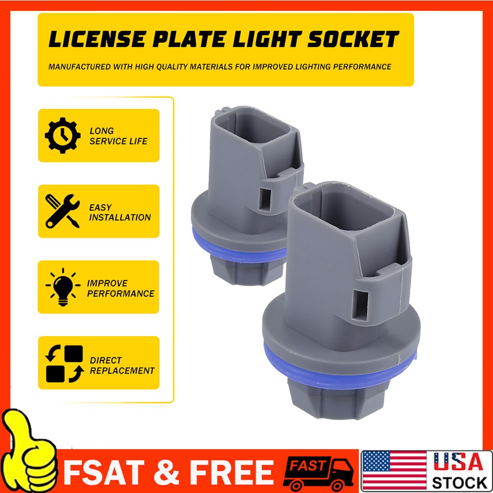 License Plate Tail Light Brake Light Socket for Ford F-150 2004-2021 2pcs