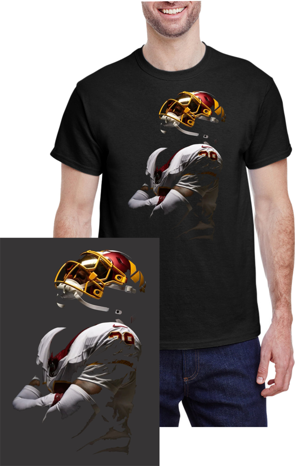 Washington Player Redskin Proformance T-Shirt/ Football New Look T-Shirt