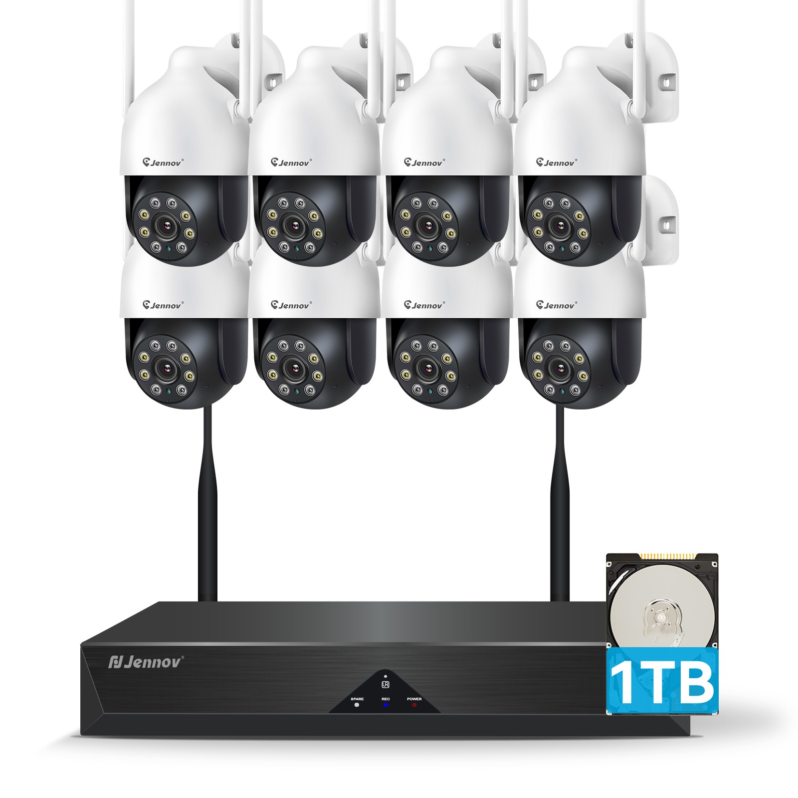 WiFi Security Camera System Wireless with Outdoor Home Camera 24/7 Recording NVR