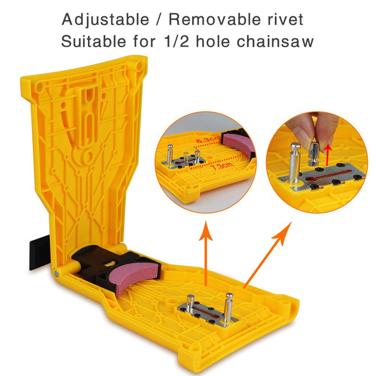 3PC Fast Chainsaw Chain Sharpening Jig Portable Drill Crank Sharpener Tool Set