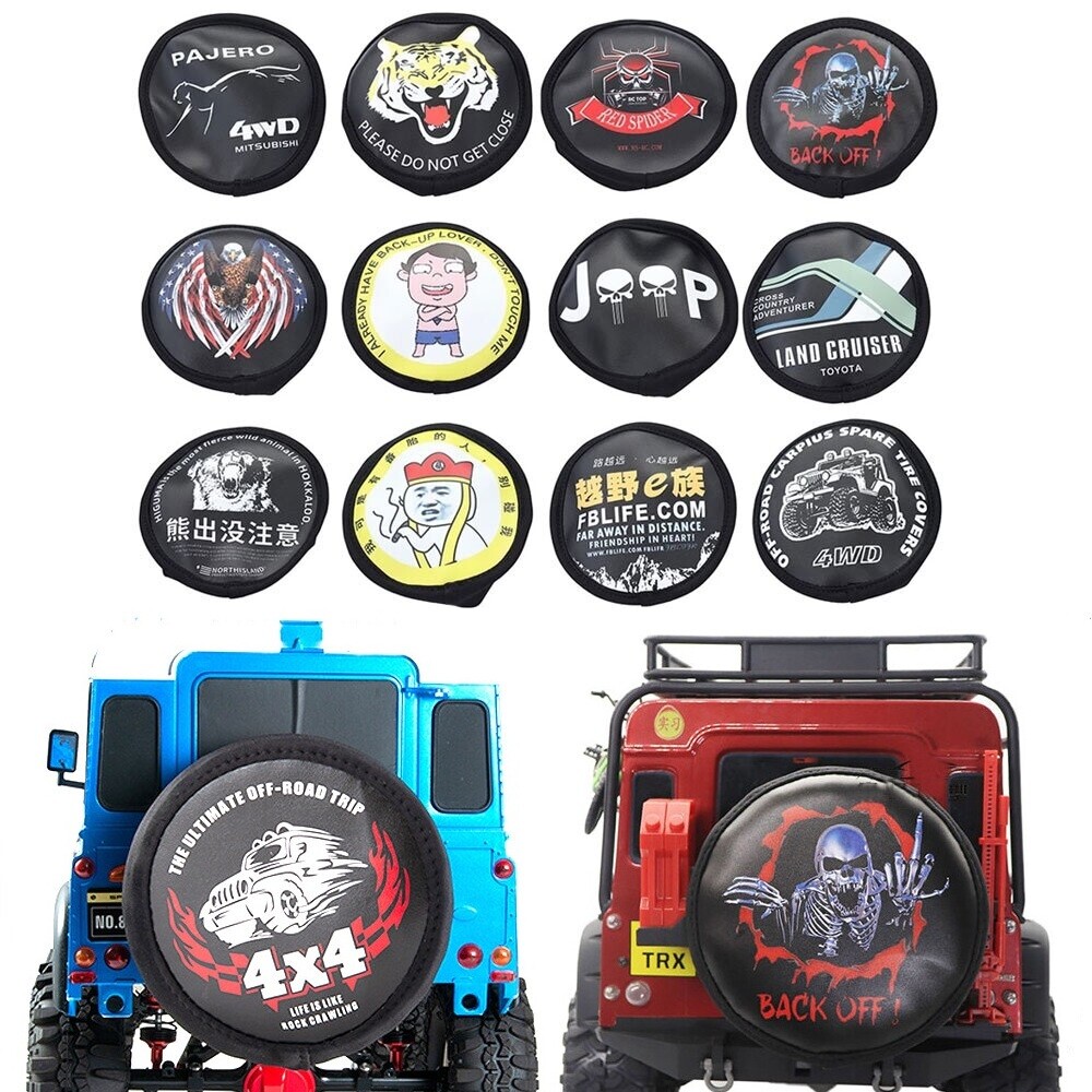 1PCS Leather Spare Tire Cover for 1/10 RC Crawler Traxxas TRX-4 TRX4 Axial SCX10