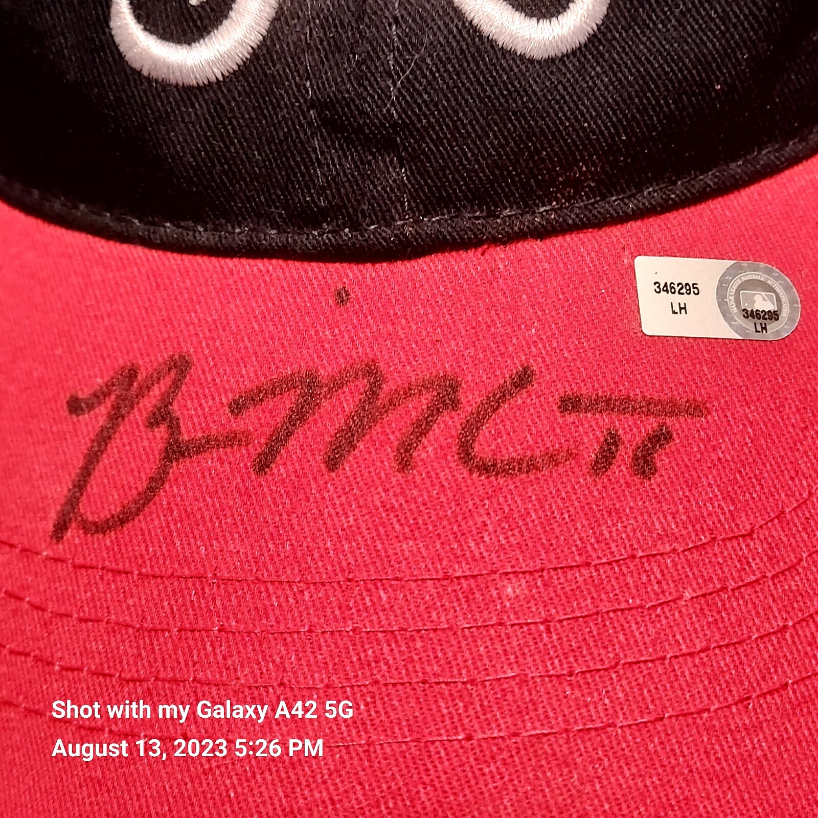 atlanta braves hat autographed