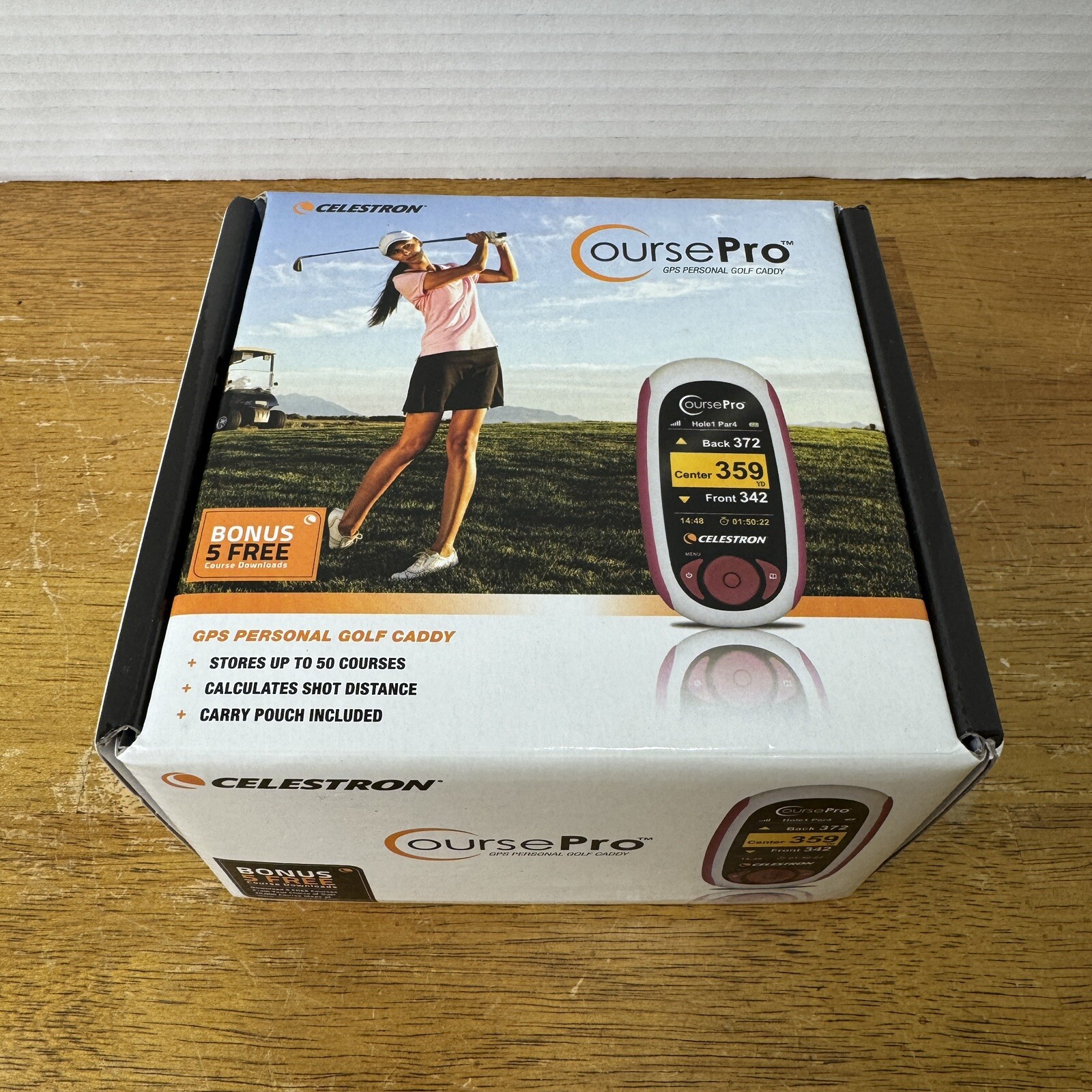 Personal GPS  Golf Caddy Celestron Course Pro PINK NEW OPEN BOX TESTED (7)