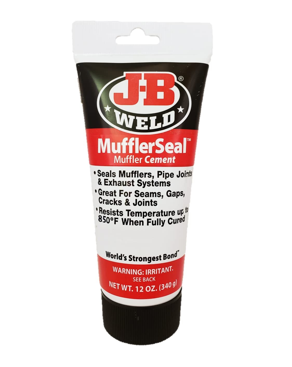 J-B Weld MufflerSeal Muffler Cement Plastic Tube 12 oz., 12 OUNCES, Dark Gray