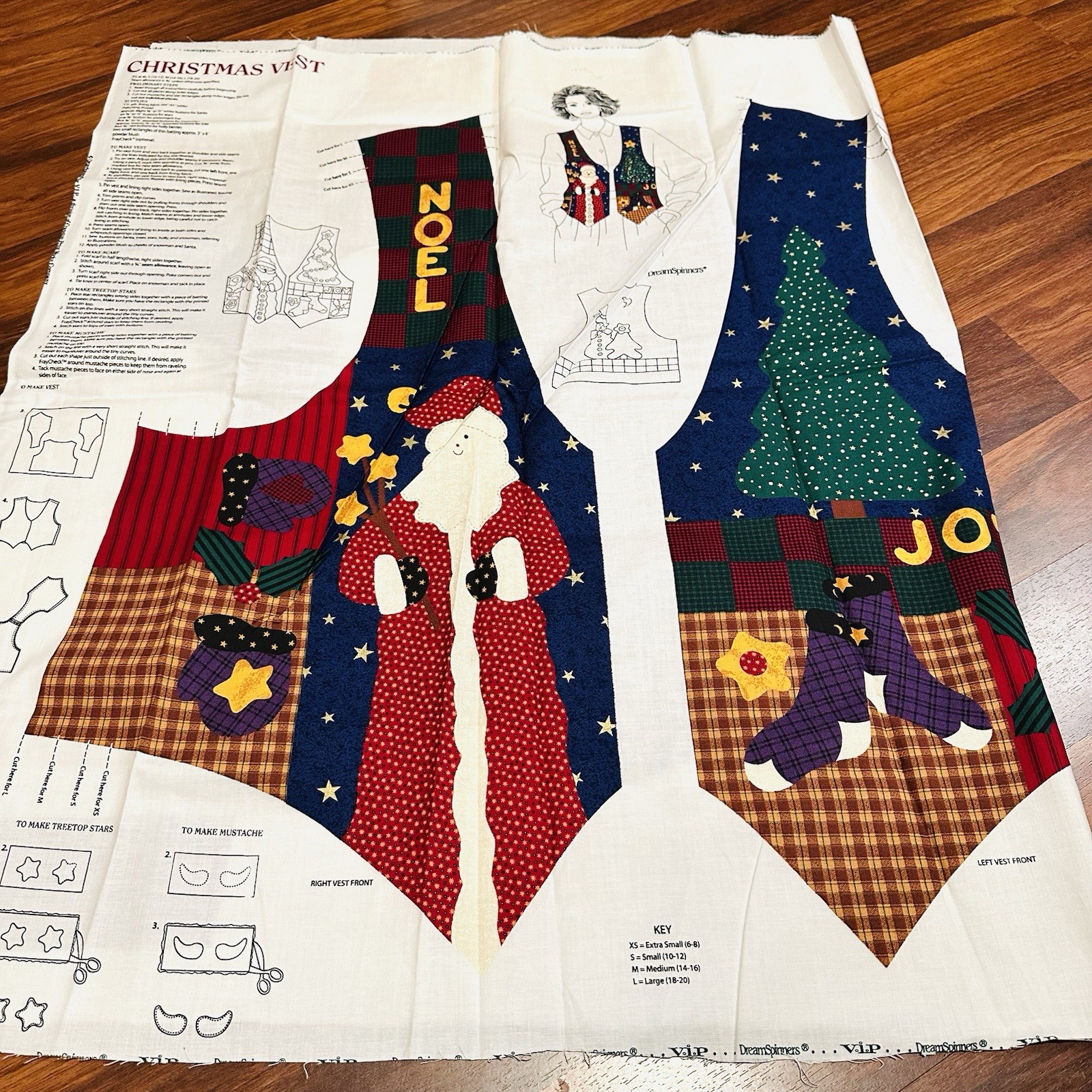 Vintage Cranston Christmas Vest Sewing Pattern Cut & Sew NOS