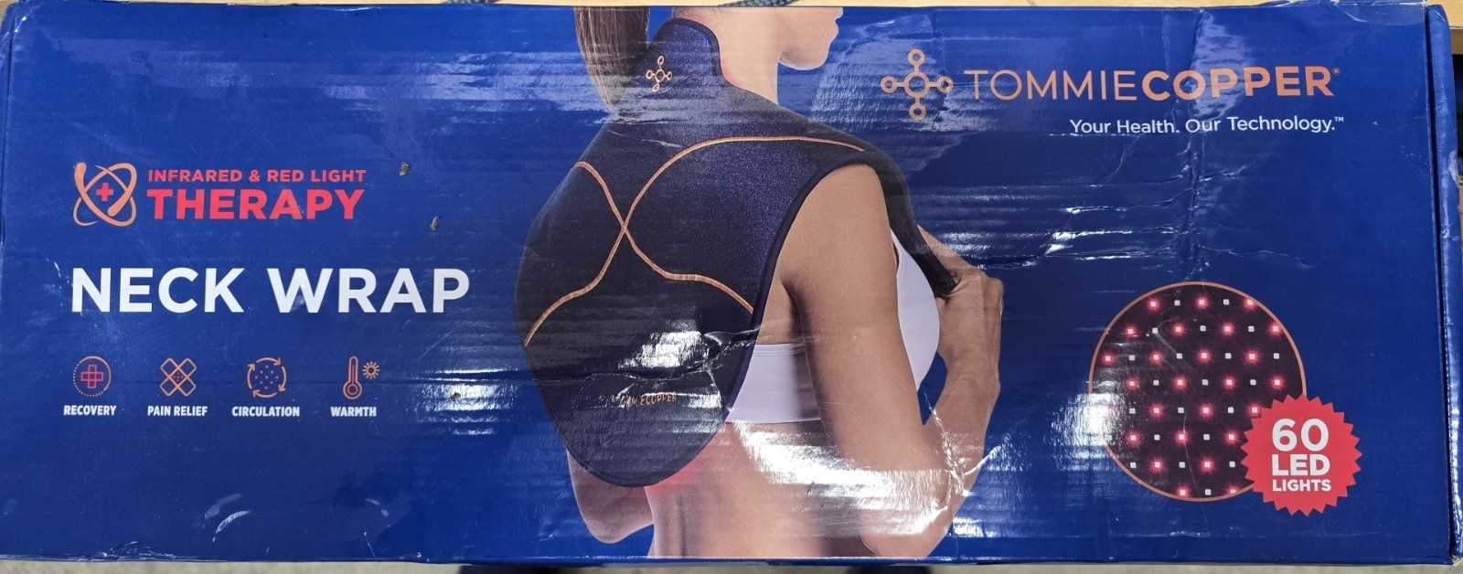 Tommie Copper Infrared Neck Wrap Blue