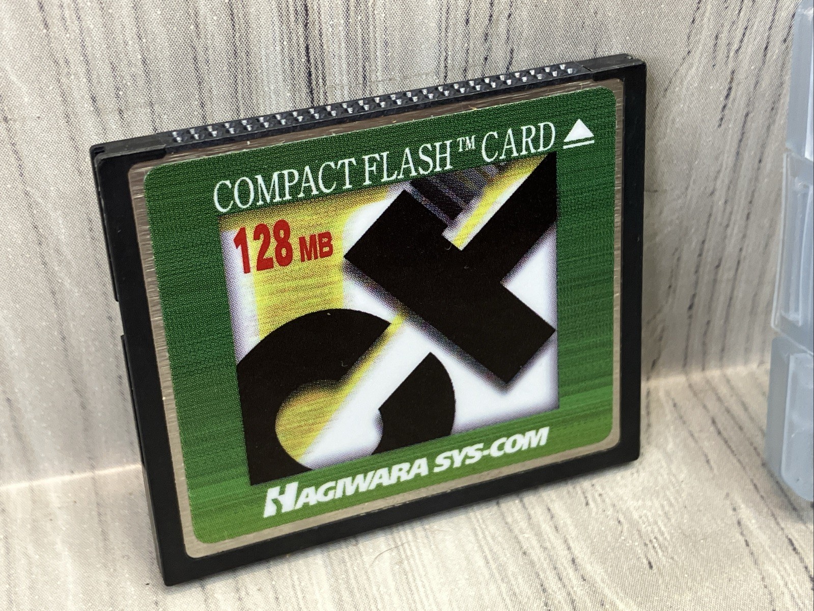 Vintage Compact Flash Card Hagiwara by Toshiba Sys-Com 128MB CF JAPAN 128 MB