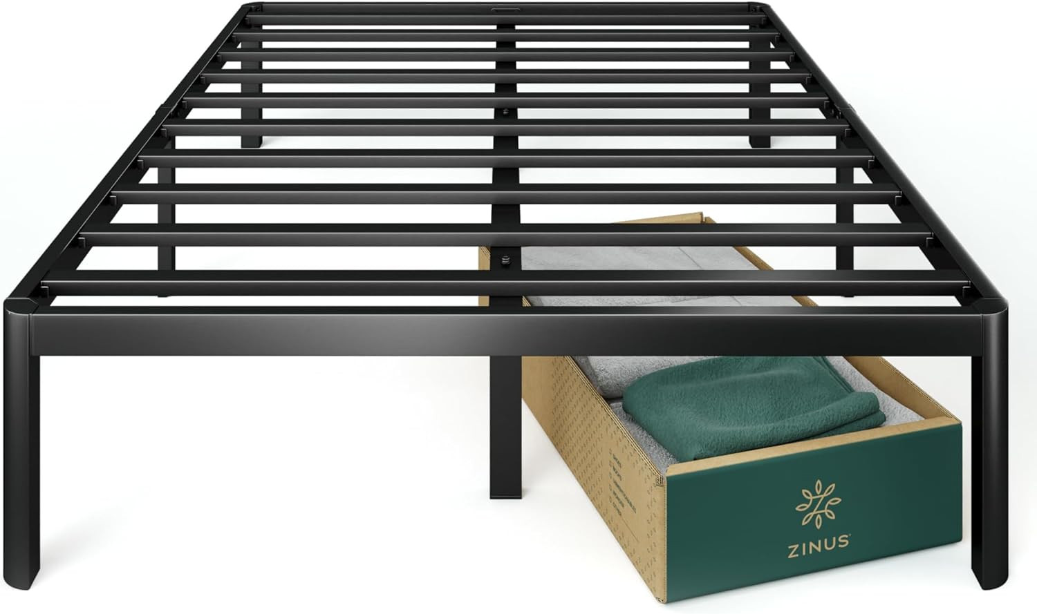 ZINUS Van 16 Inch Metal Platform Bed Frame / Steel Slat Support / No Box Spring