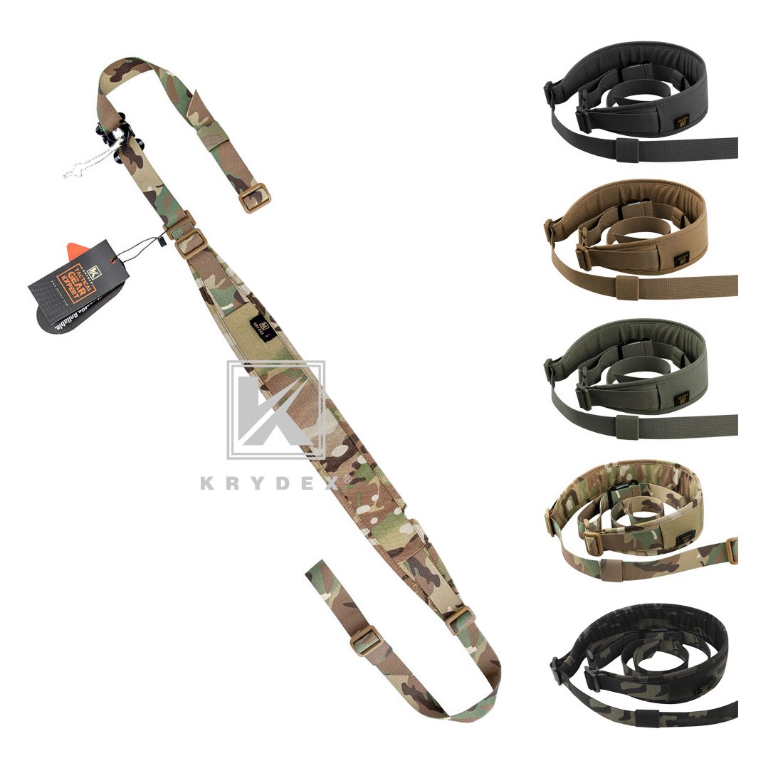 KRYDEX Tactical Sling Strap Modular Slingster Pull Tab 2Point Quick Adjust Sling