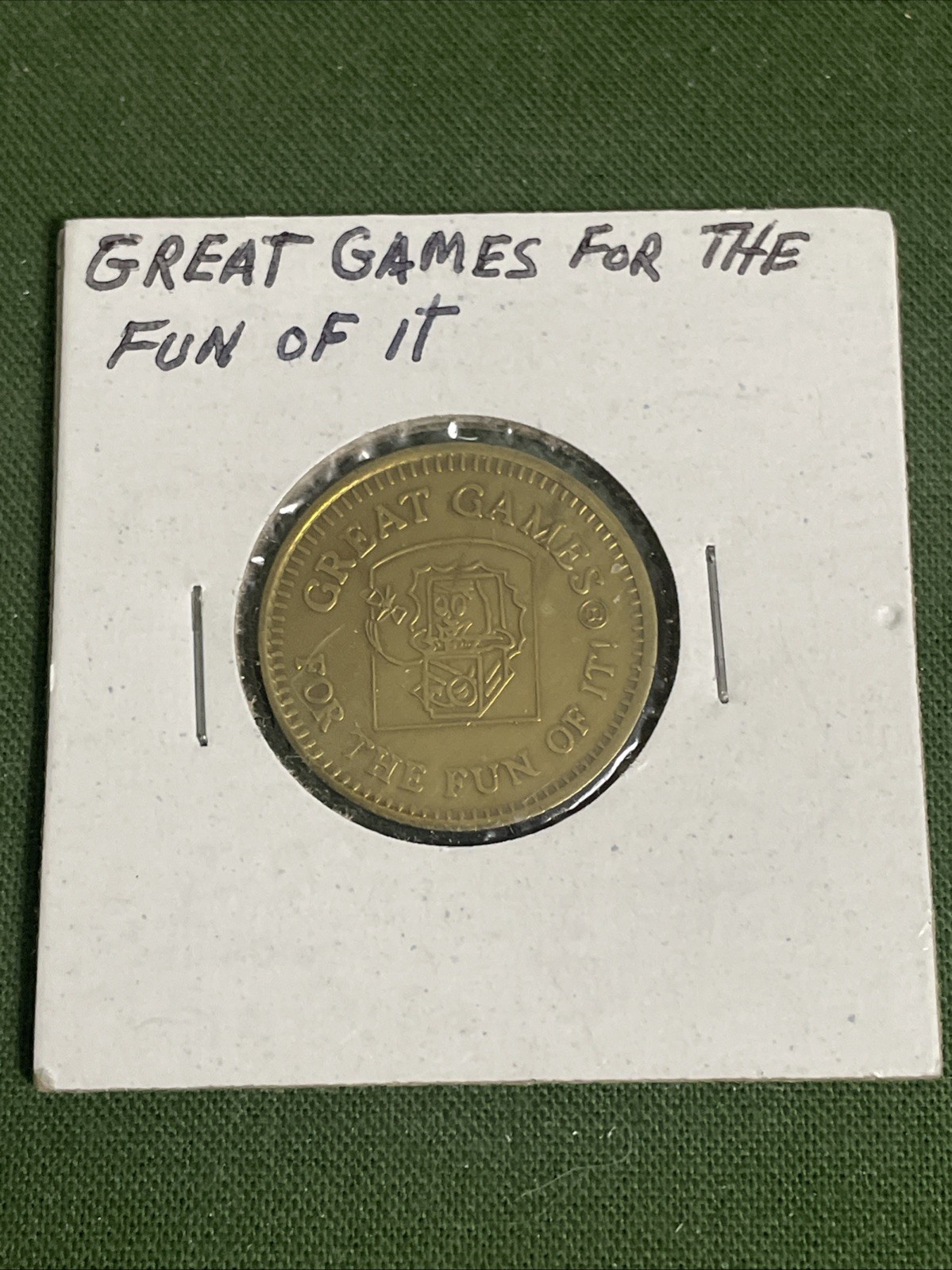 Obsolete Great Games For The Fun Of It Arcade Game Token