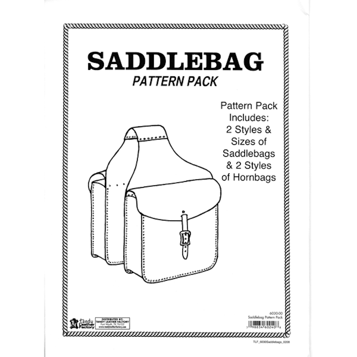 Saddlebag Pattern Pack 6030-00 by Tandy Leather