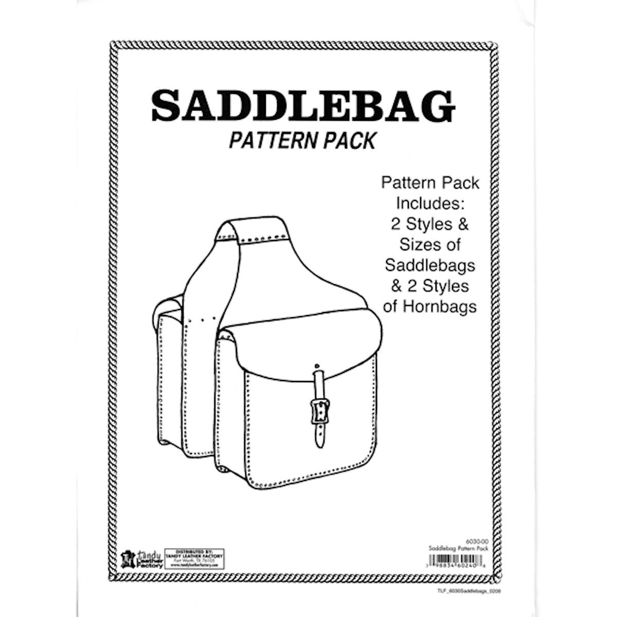 Saddlebag Pattern Pack 6030-00 by Tandy Leather