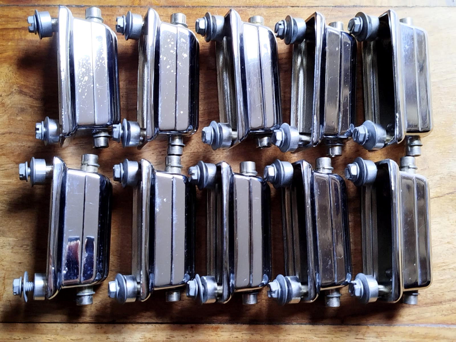 X 10 shells big R Vintage ROGERS snare drum lugs X 10 set