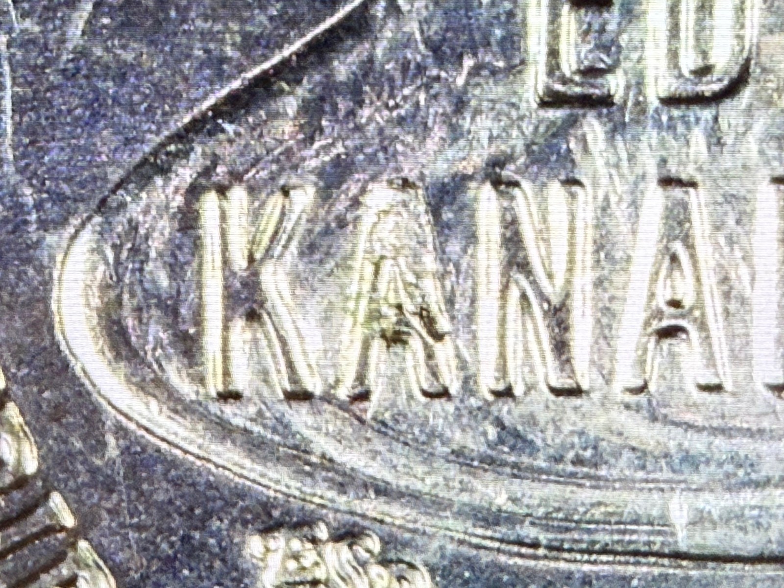 2023 P Edith Kanaka 'Ole ERROR Coin Die Chips on Name, Nose Lot 266