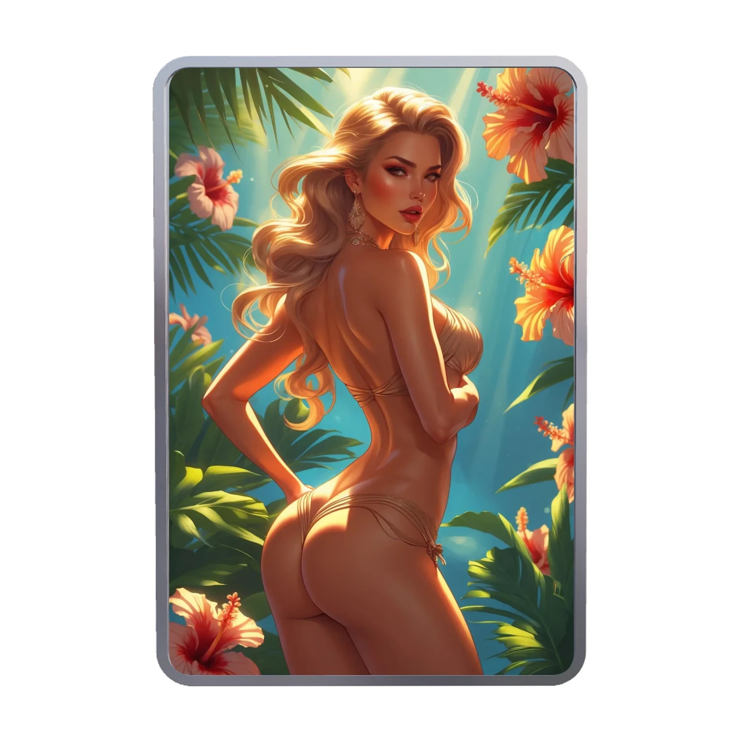 SEXY! 1 oz .999 Fine Silver Colorized Naughty Art Bar – Limited