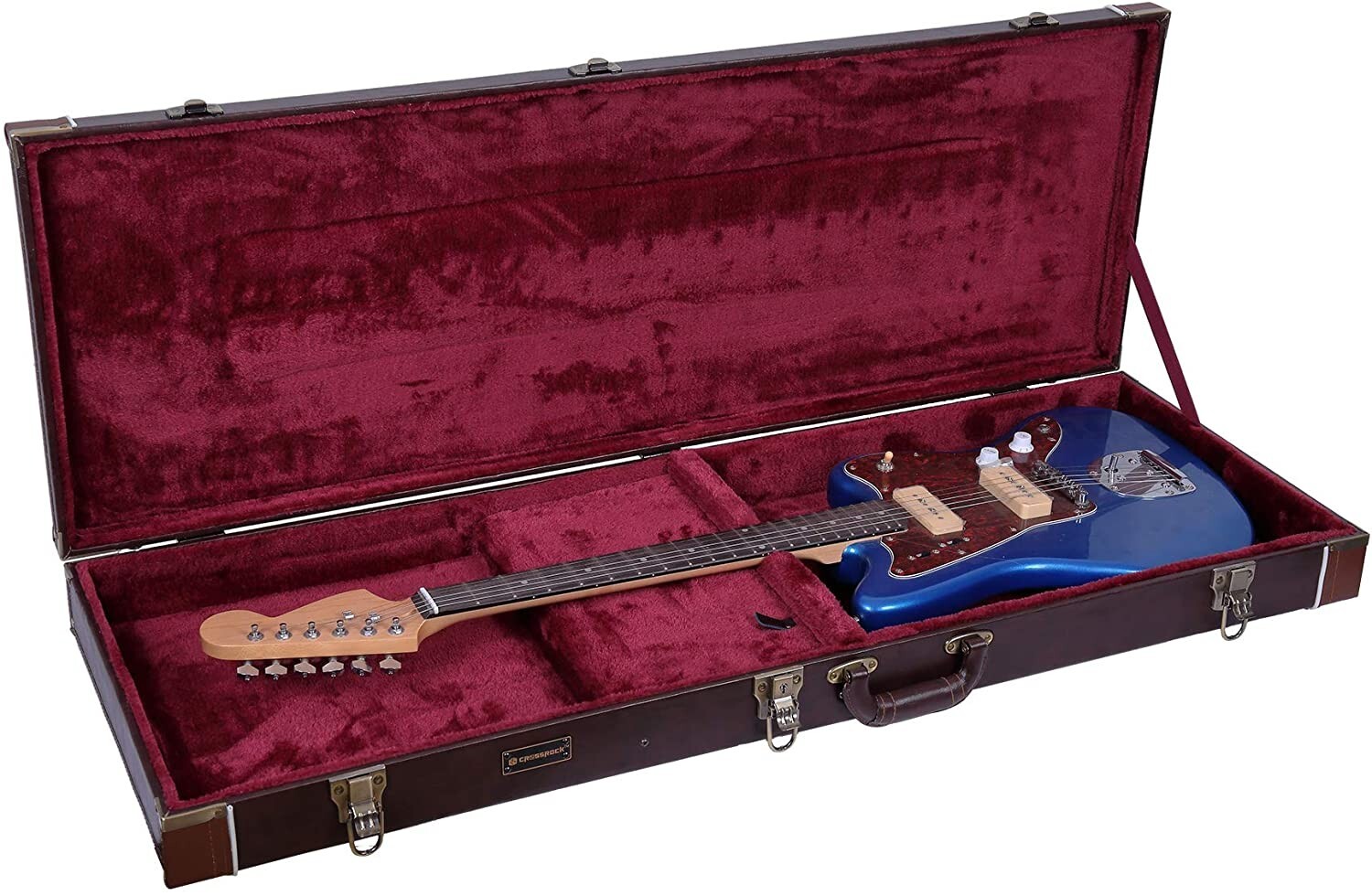 Crossrock Deluxe Jazzmaster Electric Guitar Hard Case, Jaguar Style Case
