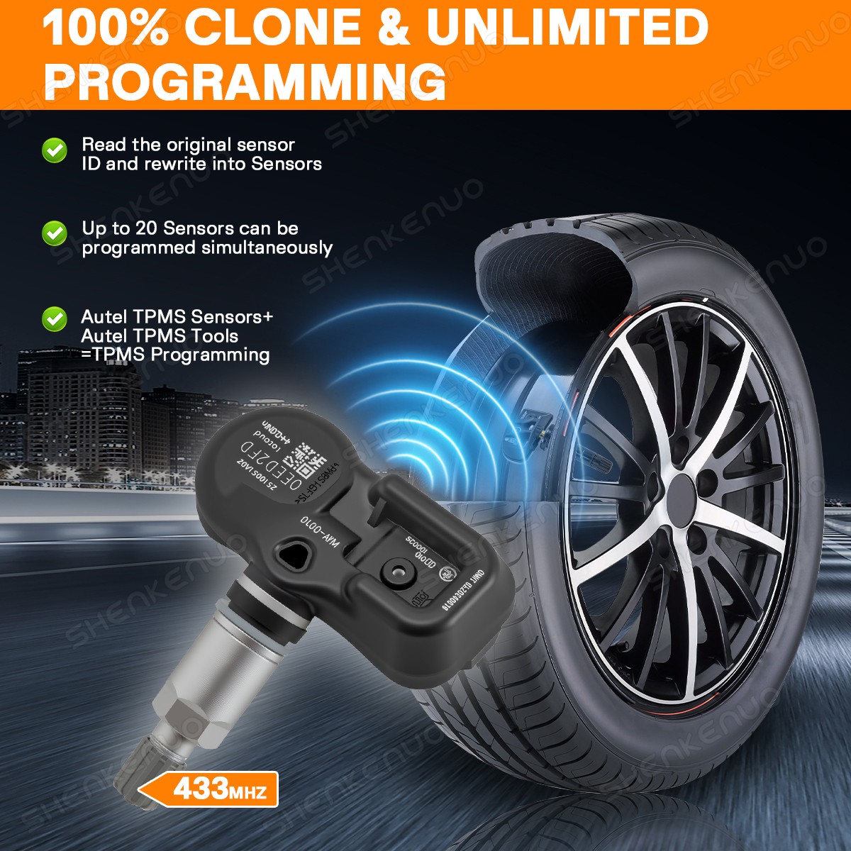 PACK TPMS Tire Pressure Sensor For MERCEDES A0009053907 A0009054100 A0009057200