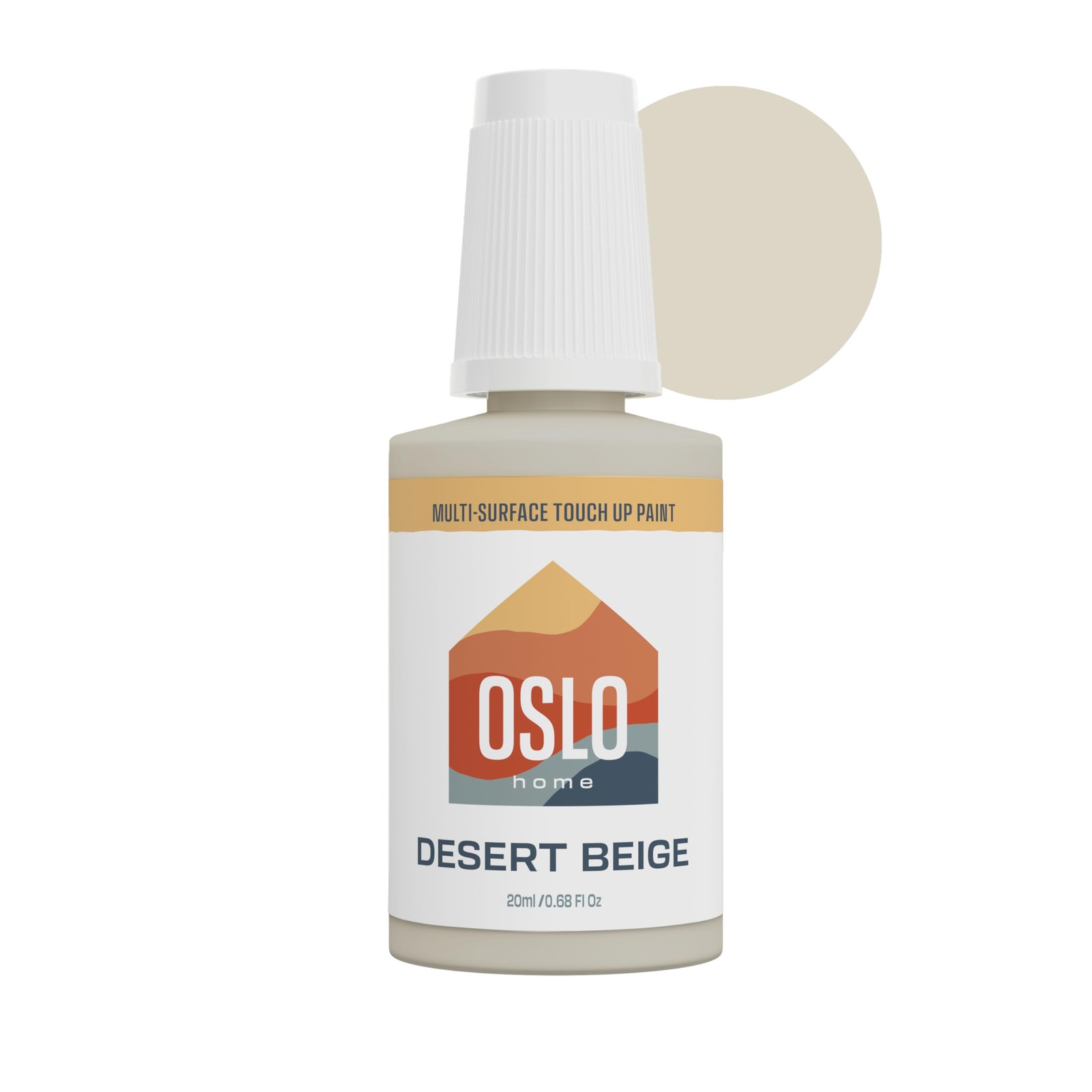 Porcelain + Appliance Touch Up Paint, Desert Beige, 20ml, High Gloss, w/Brush...