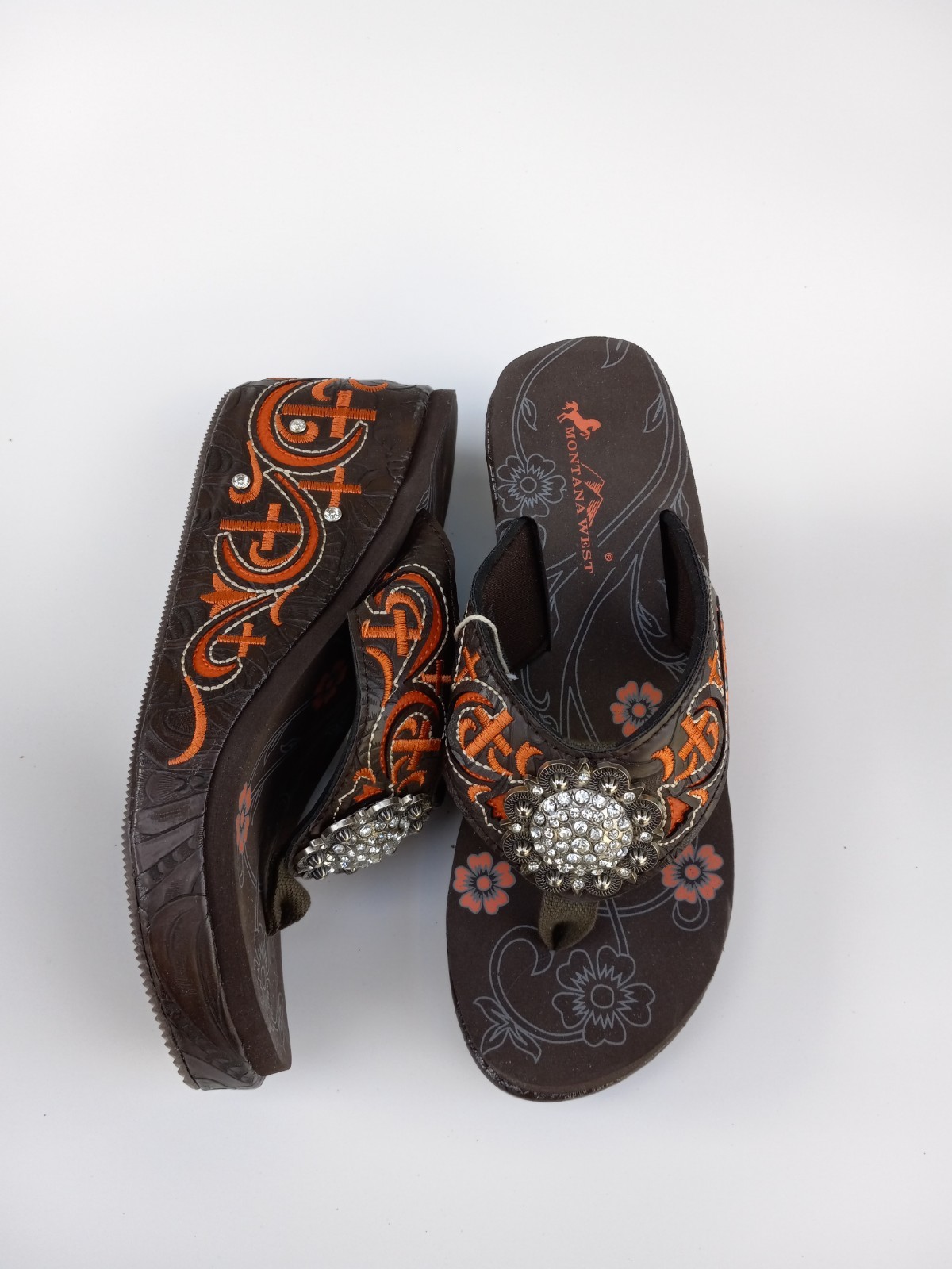 Montana WEST Platform HIGH heel Embroidered SANDAL