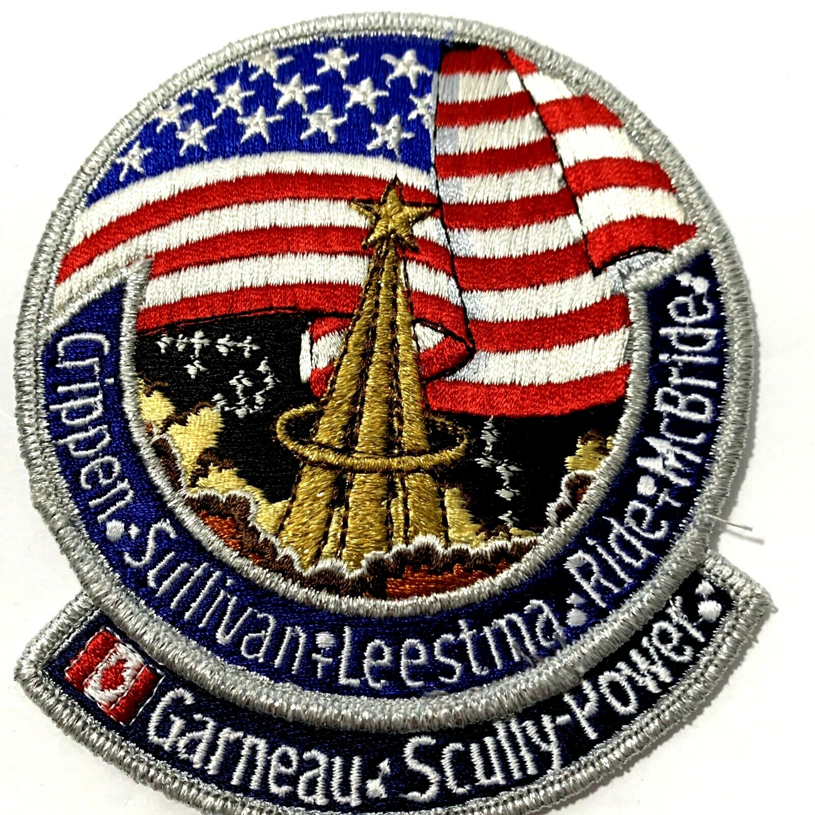 NASA Crippen Sullivan Leestma Ride McBride Garneau Scully Power 3.5” X 3” Patch