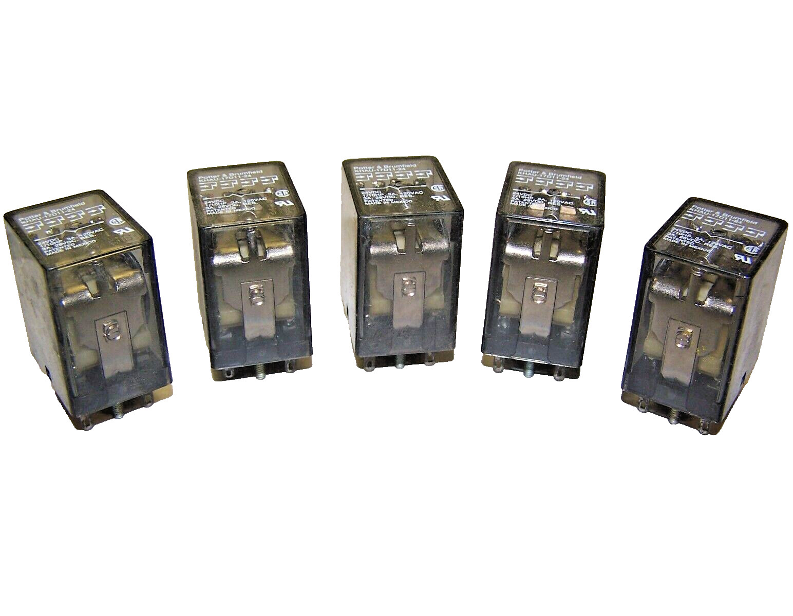 5) POTTER & BRUMFIELD 14 PIN RELAY 3 AMP 120 VAC  KHAU-17D11-24  LOT OF 5