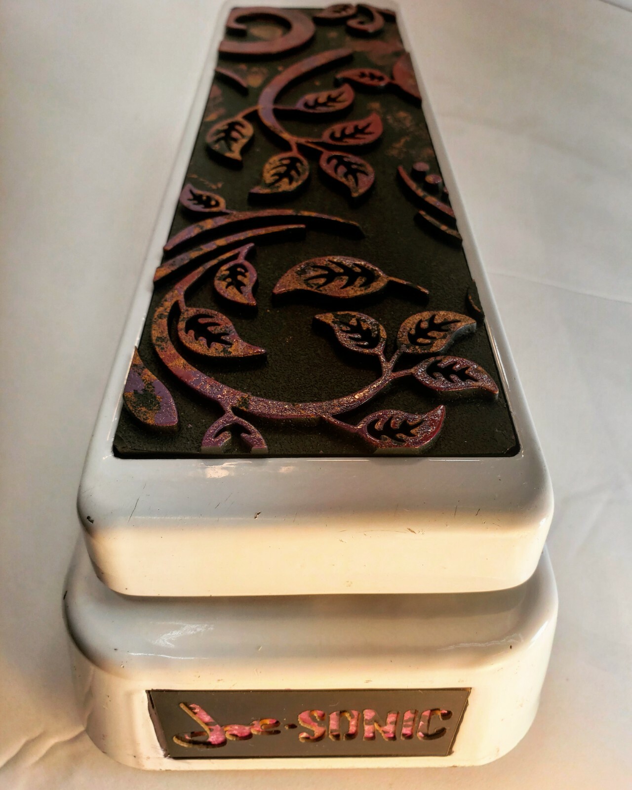 GAGAN CUSTOM White Relic Brocade Vinetop JOE-SONIC wah V2