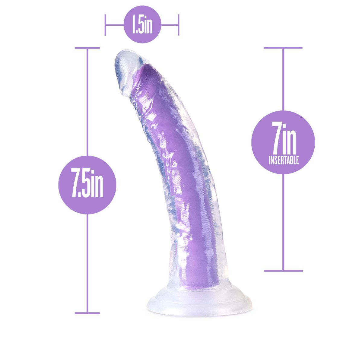 Eden 7'' Glow in the Dark Silicone Dual Density Dildo Suction Cup Sex Toy