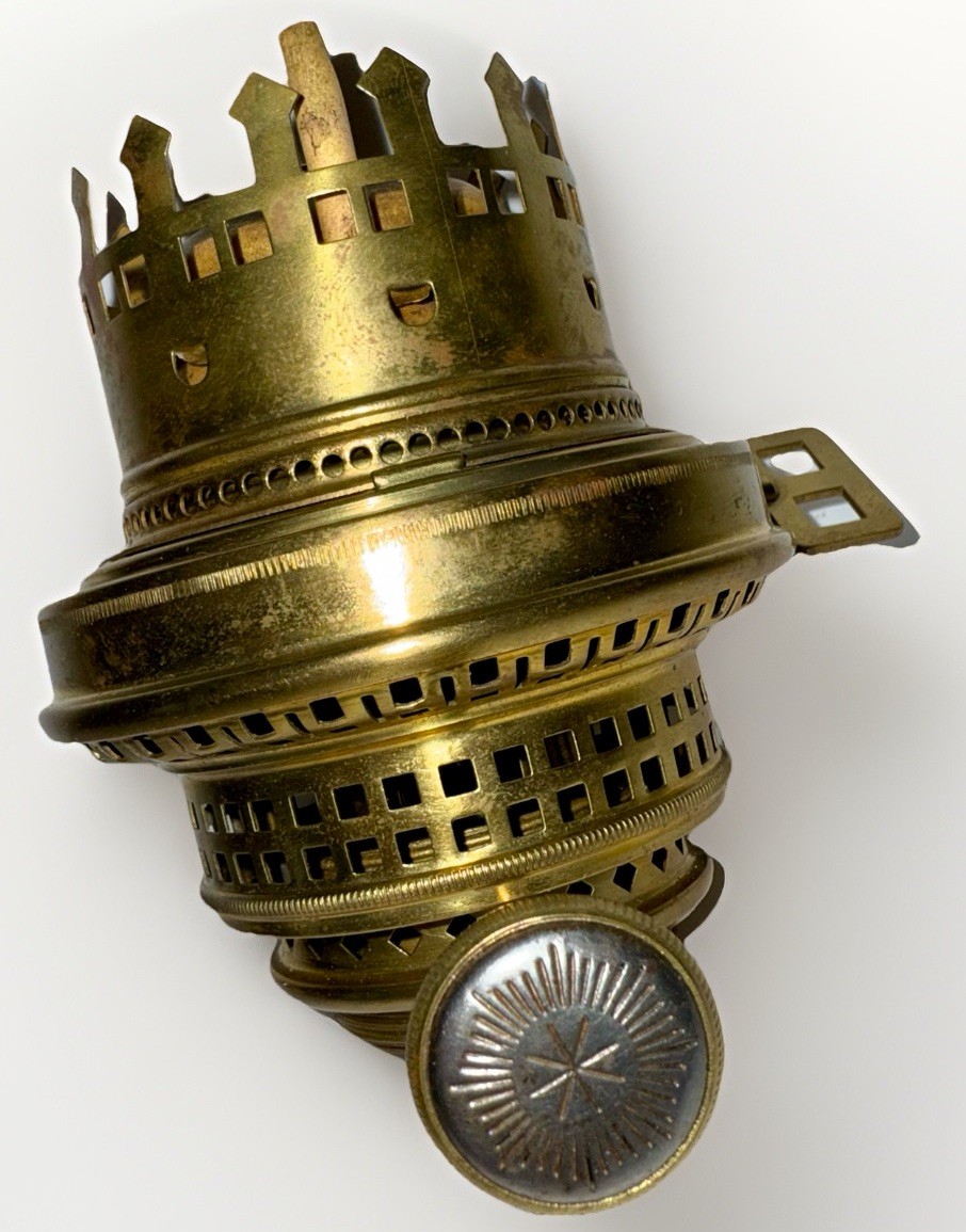 M-1914 Kronos Key Lift Kerosene Oil Lamp Burner 1 1/2" Thread Brass German Hasag