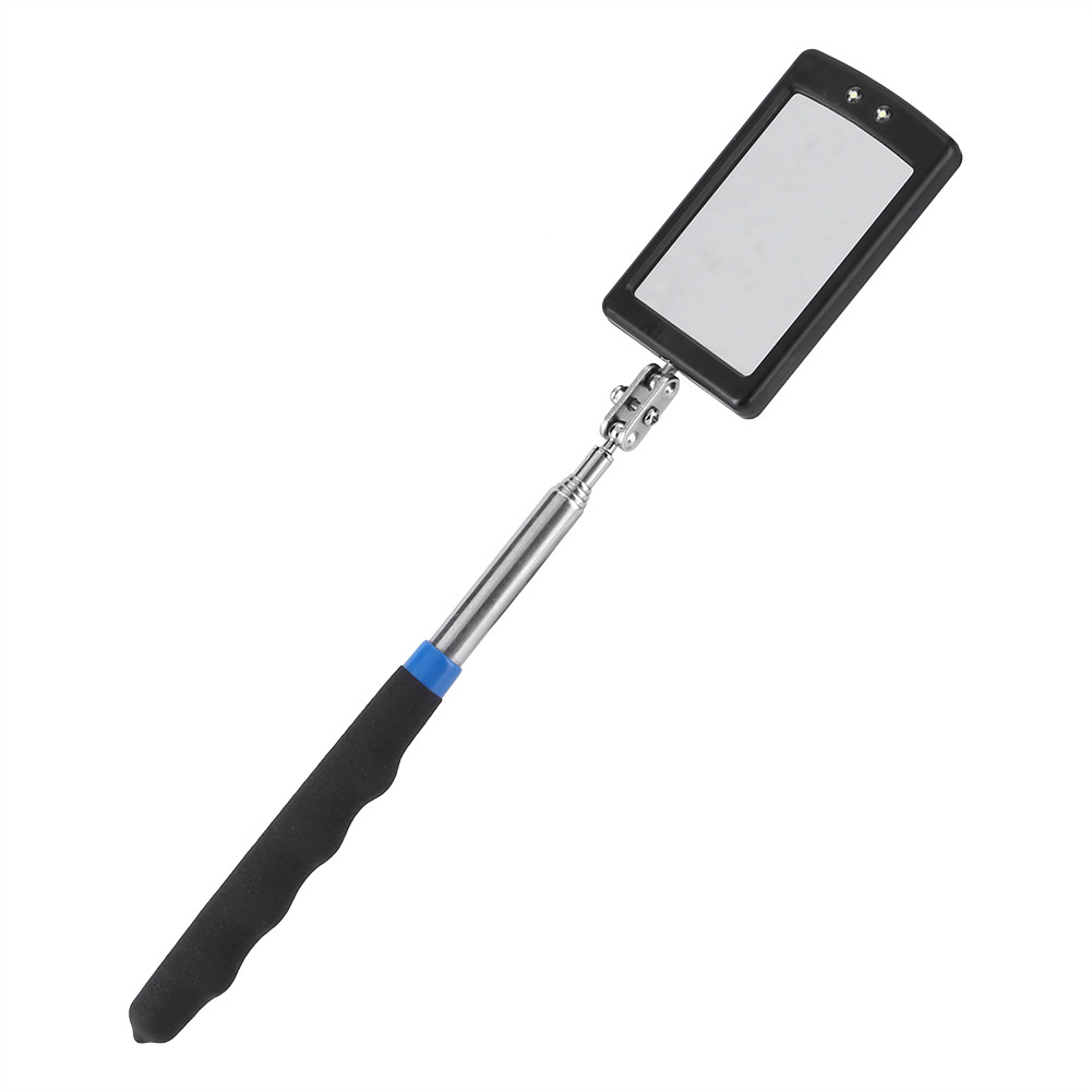 Telescoping LED Lighted Flexible Adjustable Inspection Mirror 360 Degree Swivel