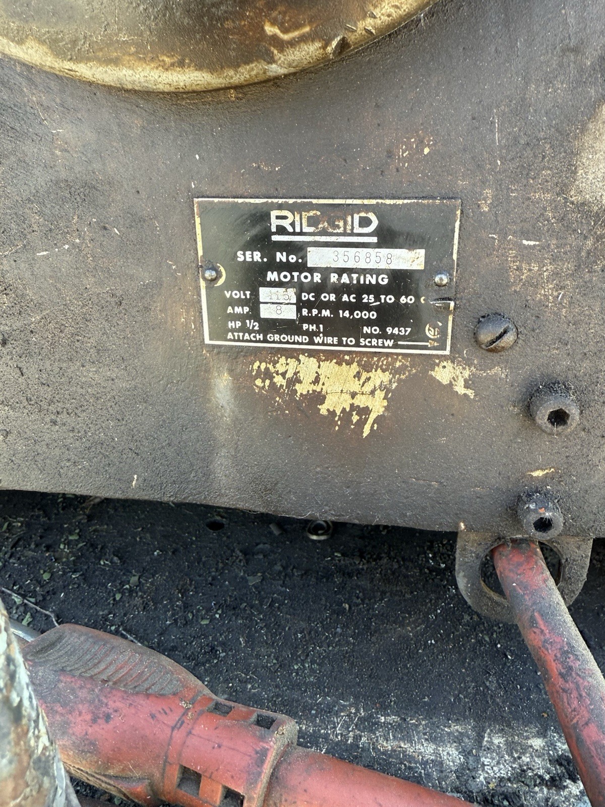 Ridgid 535 Pipe Threader w/ Universal Die Head, Threading Machine Dusty Rusty