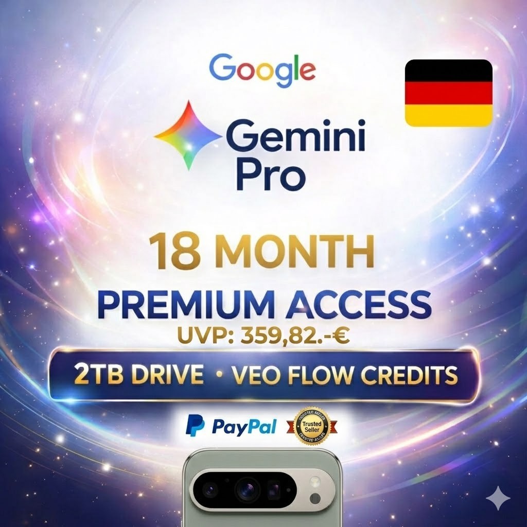 Google AI Pro Gemini 3 Pro 18 Months DE Premium