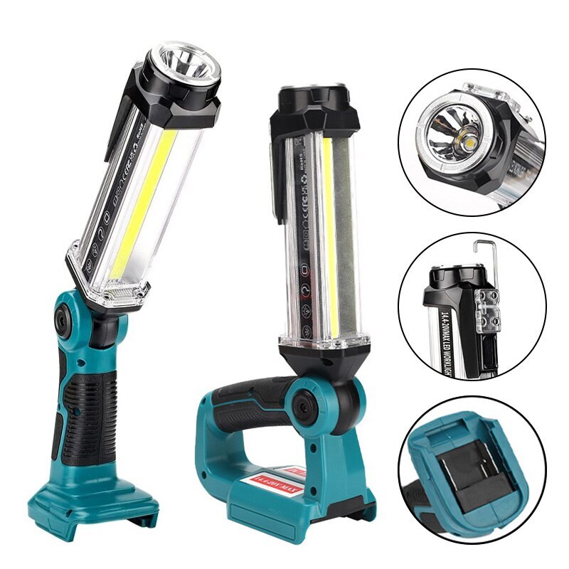 2000LM LED Work Light for Makita 18V Li-ion Battery BL1830 Flashlight Spotlight