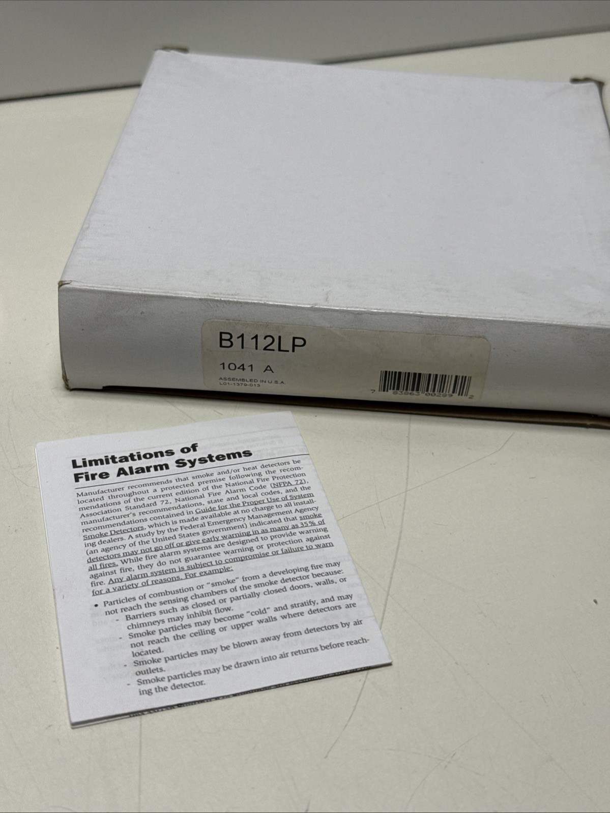 Smoke Detector Base, 6", 4 Wire W/Relay, 24 Volt. System Sensor Model #B112LP