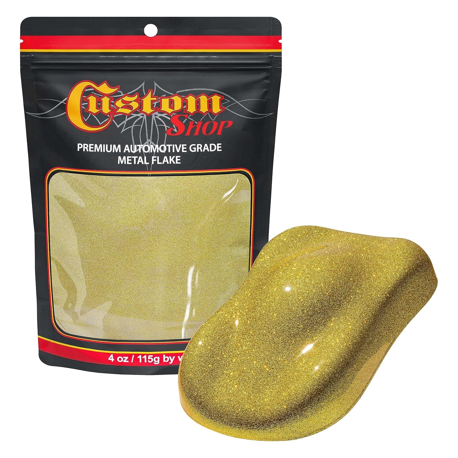 Custom Metal Flake Paint Automotive Supplies 4oz Brilliant Gold Micro Flake