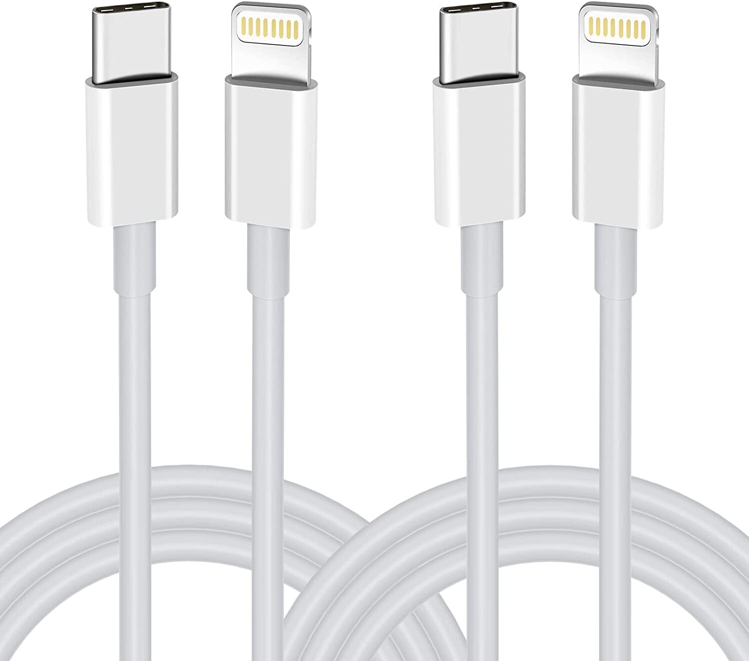 10FT PD Fast Charger USB C Charging Cable For iPhone 14 13 12 11 Pro Max 2PACKS