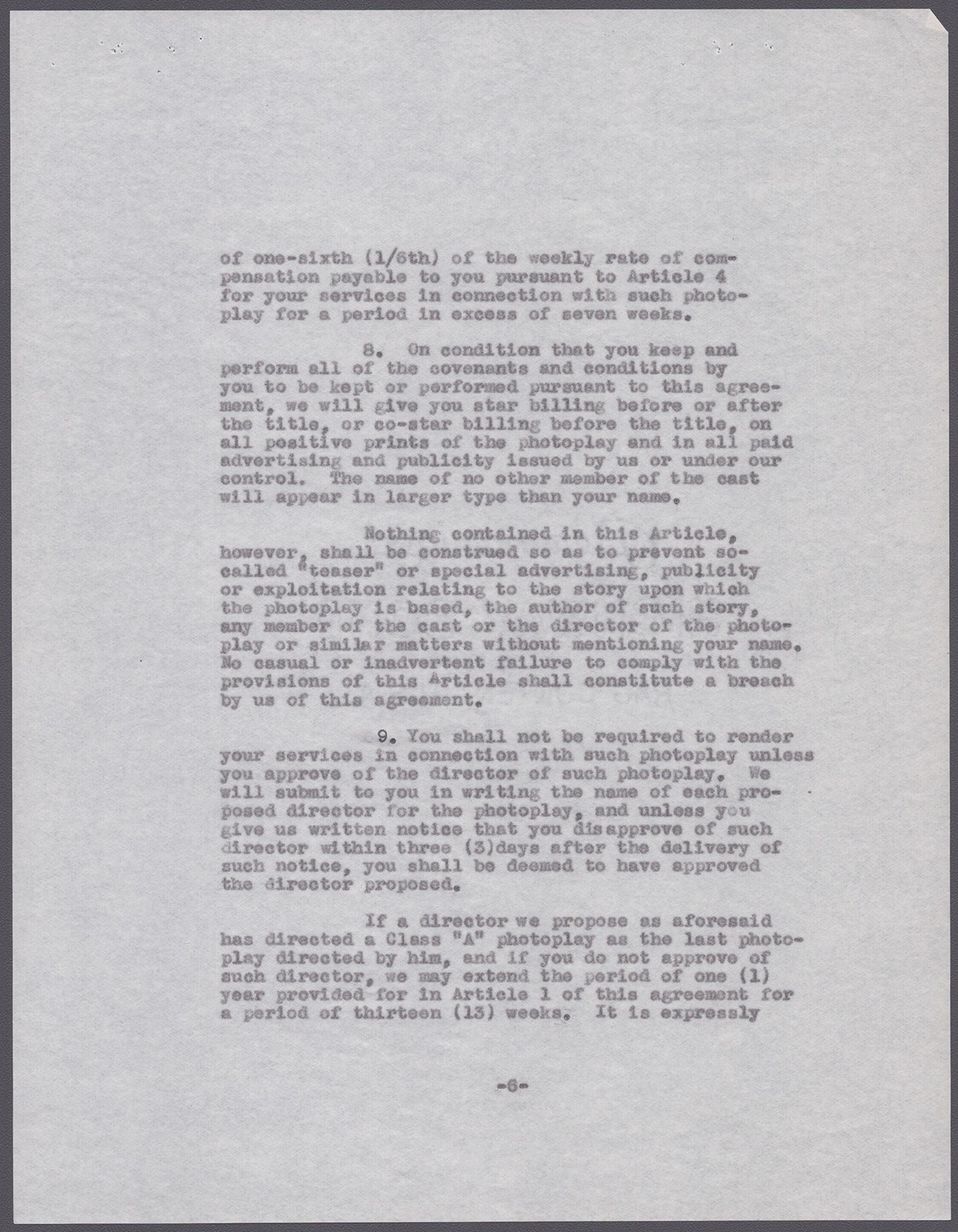 LOUIS HAYWARD - CONTRACT SIGNED 08/25/1941