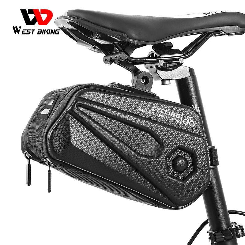 WEST BIKING Bike Bicycle Saddle Bag Waterproof Hard Shell Cycling Seat Tail Bag