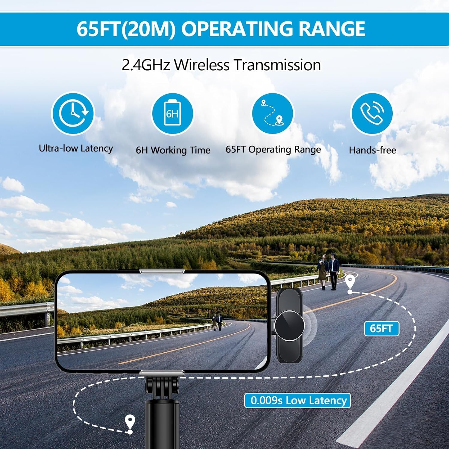 2 Pack Mini Wireless Microphone Type C for Android Phone USB C for Android/Apple