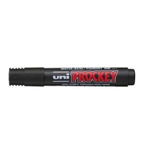 uni-ball PROCKEY PERMANENT BLACK MARKER Bullet or Chisel 1 - 2 - 3 - 6 - 12 Pens