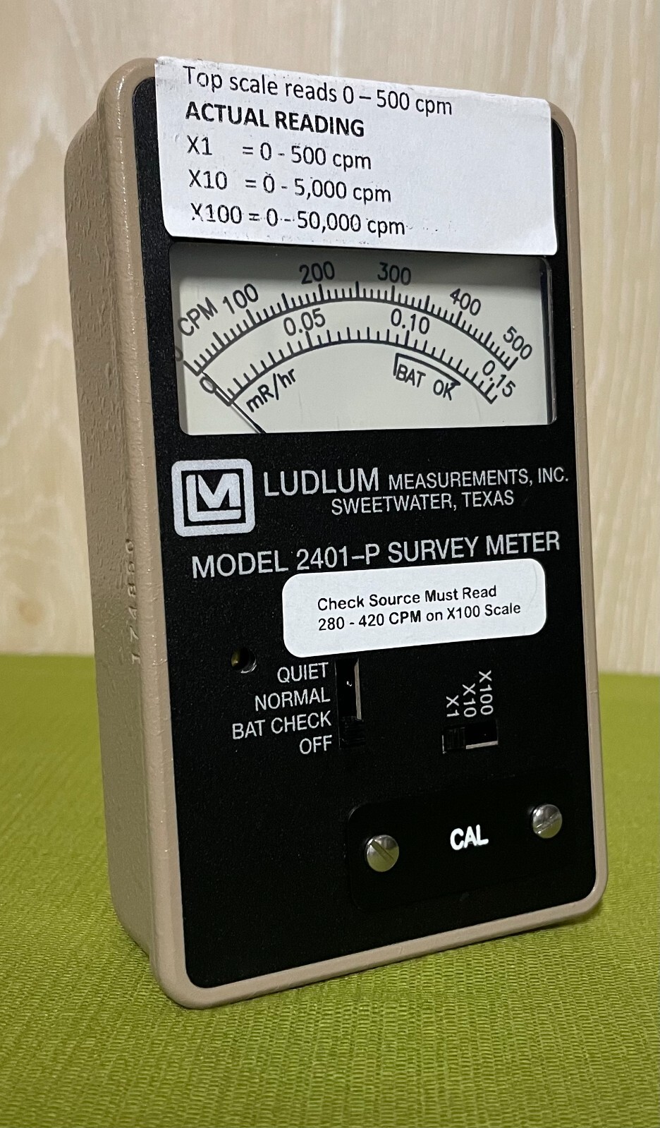 Ludlum Model 2401-P Handheld Pocket Survey Meter