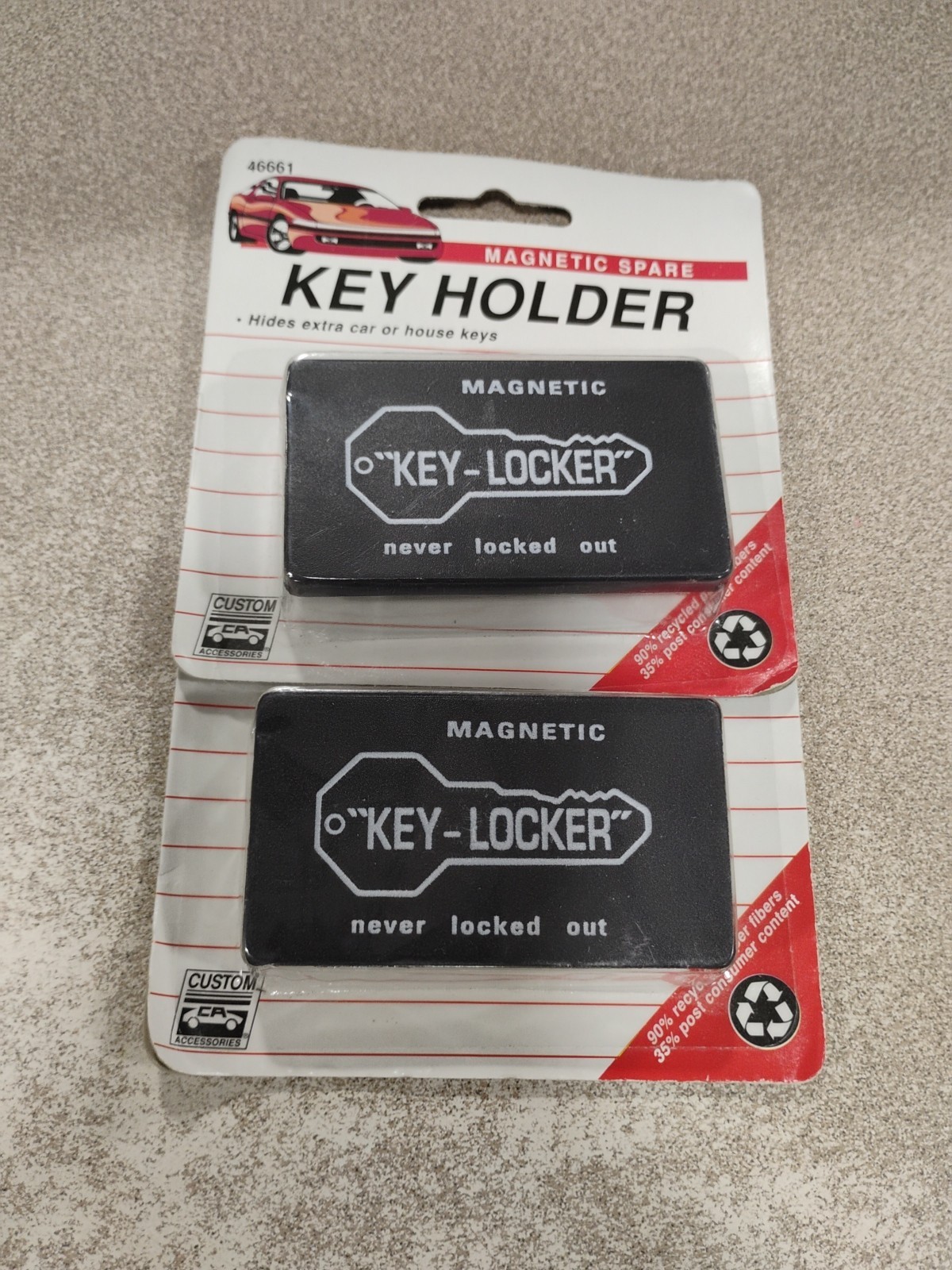 VTG  Magnetic Custom Accessories Brand Magnetic Spare Key Holder Set Of 2 NEW
