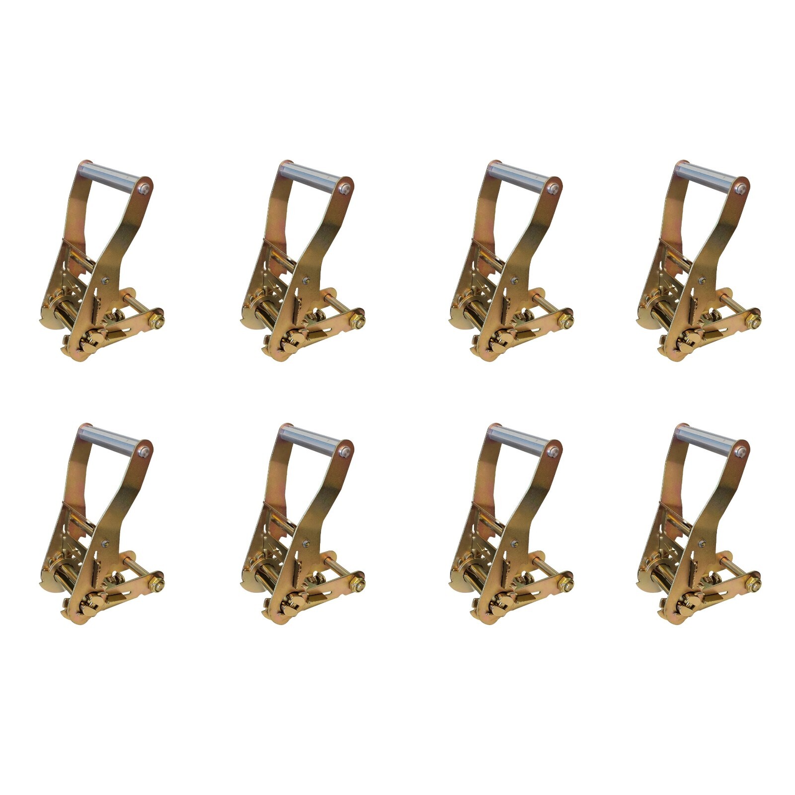 8 Pack 2" Ratchet Buckle for Tie-Down Straps Flatbed Truck Tow Truck Trailer