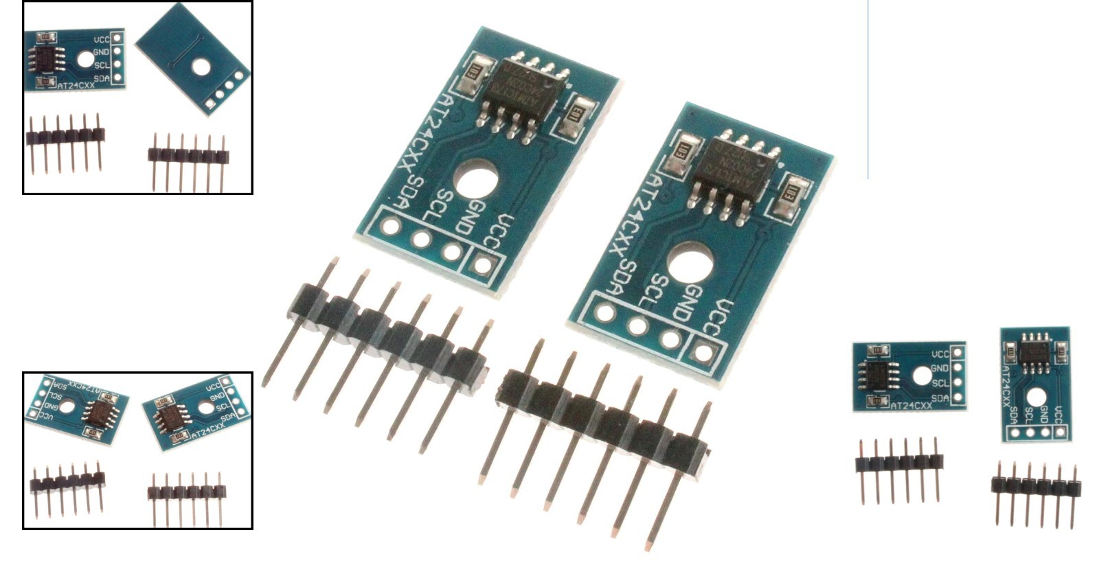 Pack of 2 AT24C02 I2C EEPROM Memory Modules - Enhance Your Electronics Projects