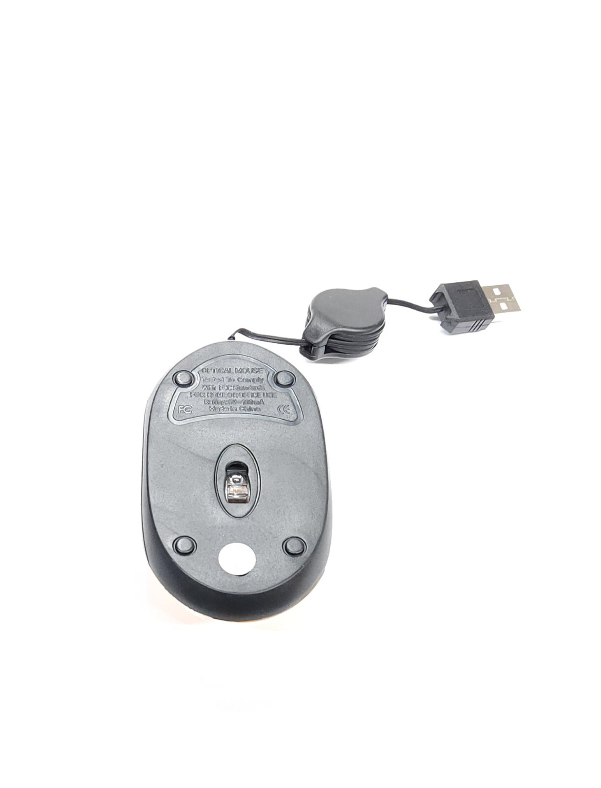 New Ultra Compact Retractable Cable USB Optical Mouse with Blue Led For CCTV DVR