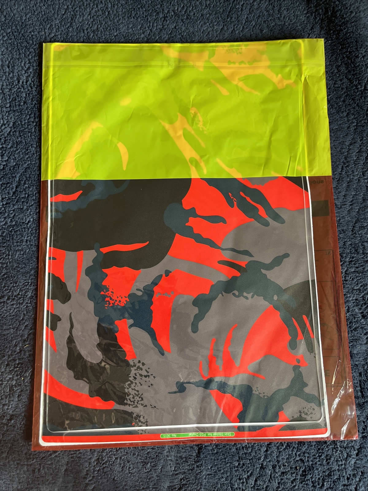PS5 Vinyl Skin Sticker - Red, Black & Grey Camouflage- New ✨