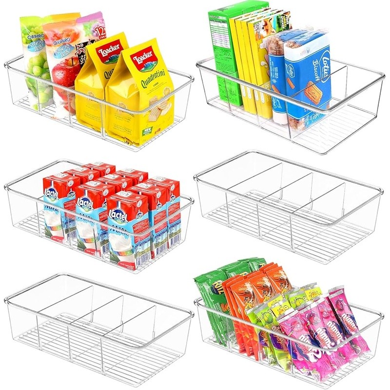 Stackable Pantry Storage Bins Customizable Organizer Snacks Spices Small Items