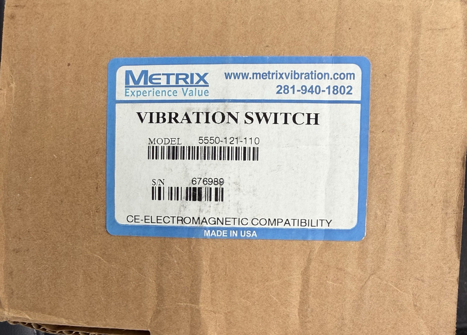 Metrix Vibration Switch 5550-121-110